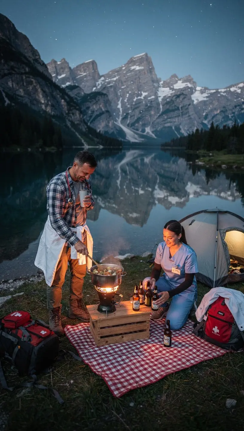 Gruppe von Wanderern, die sich auf einem schmalen Pfad entlang eines Berges bewegen.