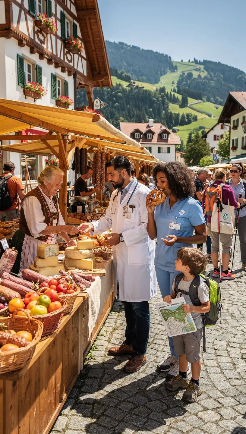 Sonnenuntergang über den majestätischen Gipfeln der bayerischen Alpen, ideal für Fotografie.